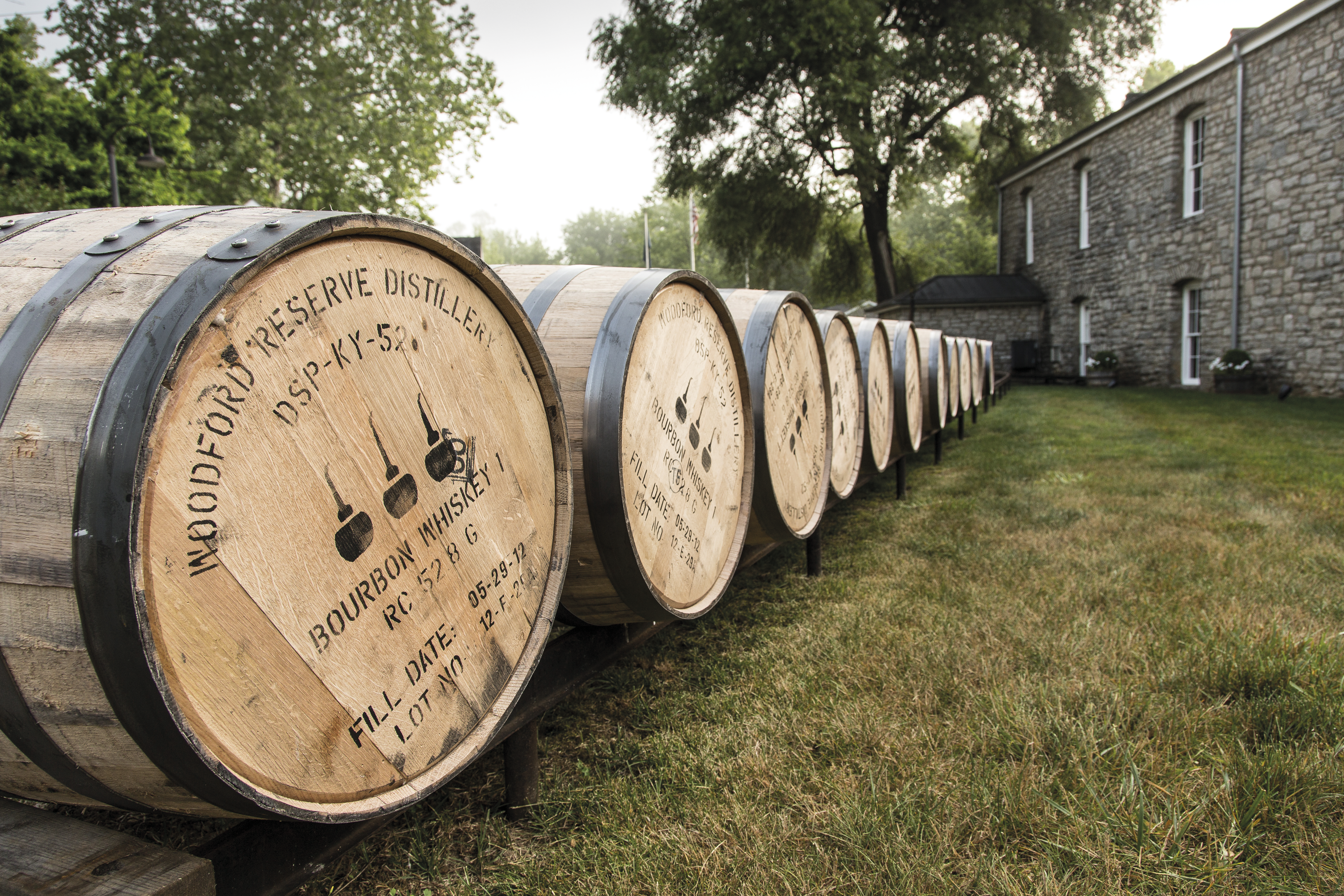 Fässer mit Woodford Reserve